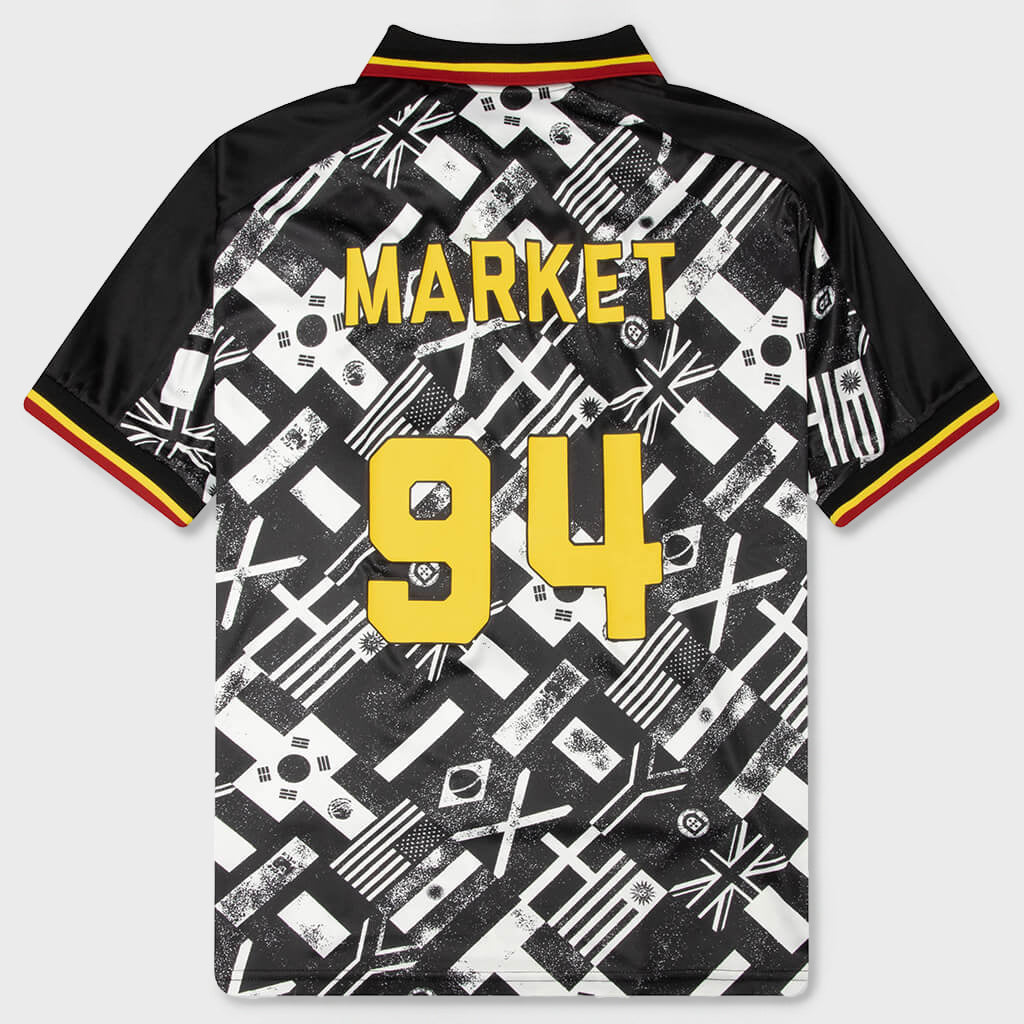 Smiley International Flags S/S Soccer Jersey - Black/White