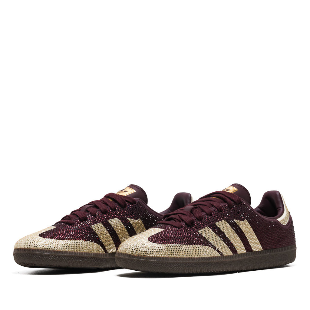 Women's Adidas Samba OG - Maroon/Warm Vanilla