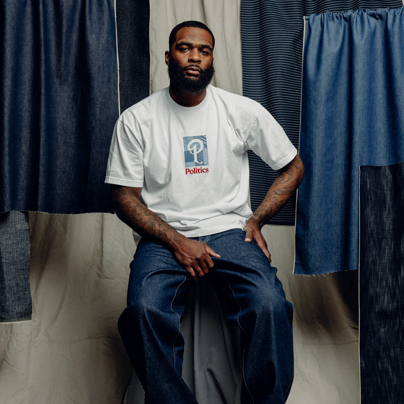 Politics Patchwork Tee - White