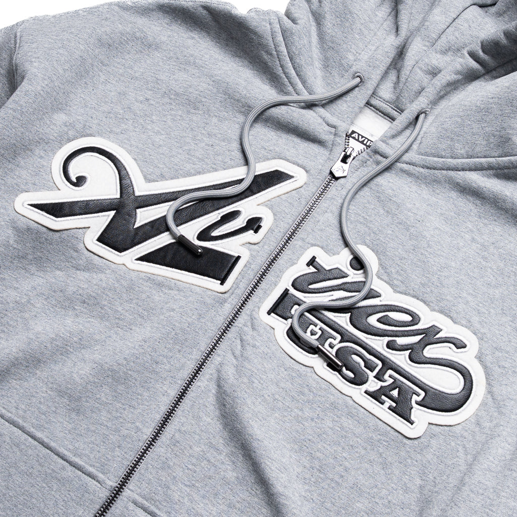 Avirex Script Hoodie - Heather Grey