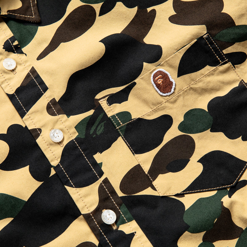 A Bathing Ape 1st Camo One Point L/S Shirt - Yellow