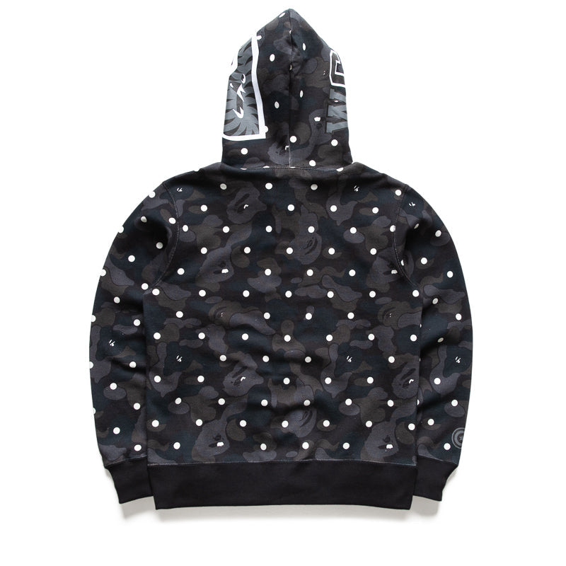A Bathing Ape ABC Dot Shark Full Zip Hoodie - Black