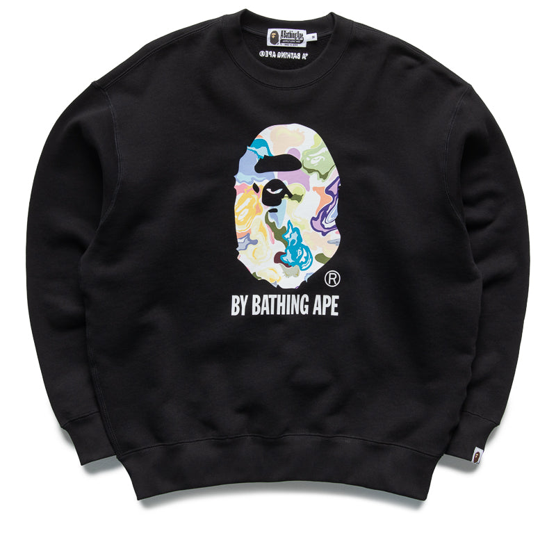 A Bathing Ape Art Camo By Bathing Ape Crewneck - Black