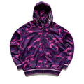 A Bathing Ape Color Camo Shark Hoodie Track Jacket - Purple