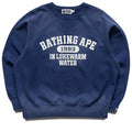 A Bathing Ape Destroy Washed Effect Crewneck - Navy