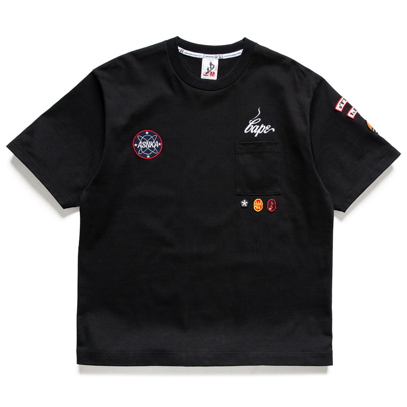 Kazuki Kuraishi x A Bathing Ape Multi Patch Military Tee - Black