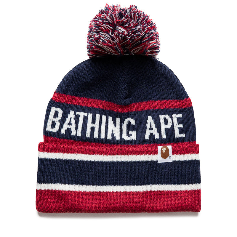 A Bathing Ape Pom Pom Beanie - Navy