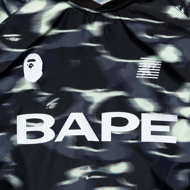 A Bathing Ape Screen Camo Football Logo Crewneck - Black