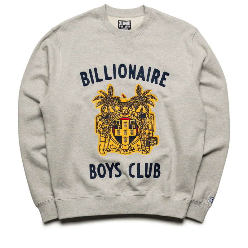 Billionaire Boys Club Crest Fleece - Heather Grey