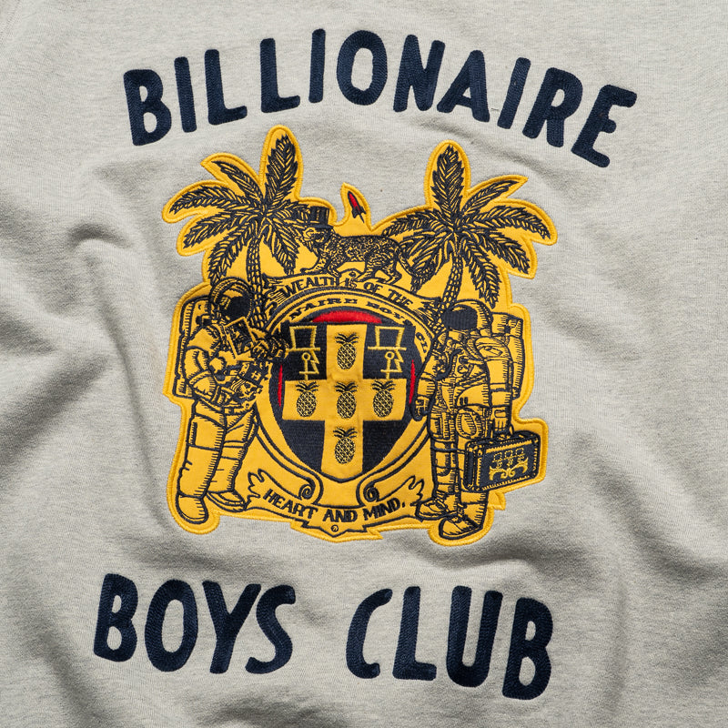 Billionaire Boys Club Crest Fleece - Heather Grey
