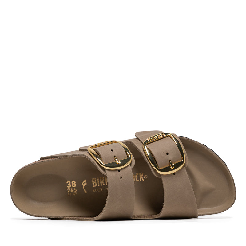 Women's Birkenstock Arizona Big Buckle Oiled Leather - Tobacco Brown