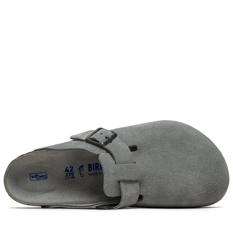 Birkenstock Boston Soft Footbed Suede - Pure Sage