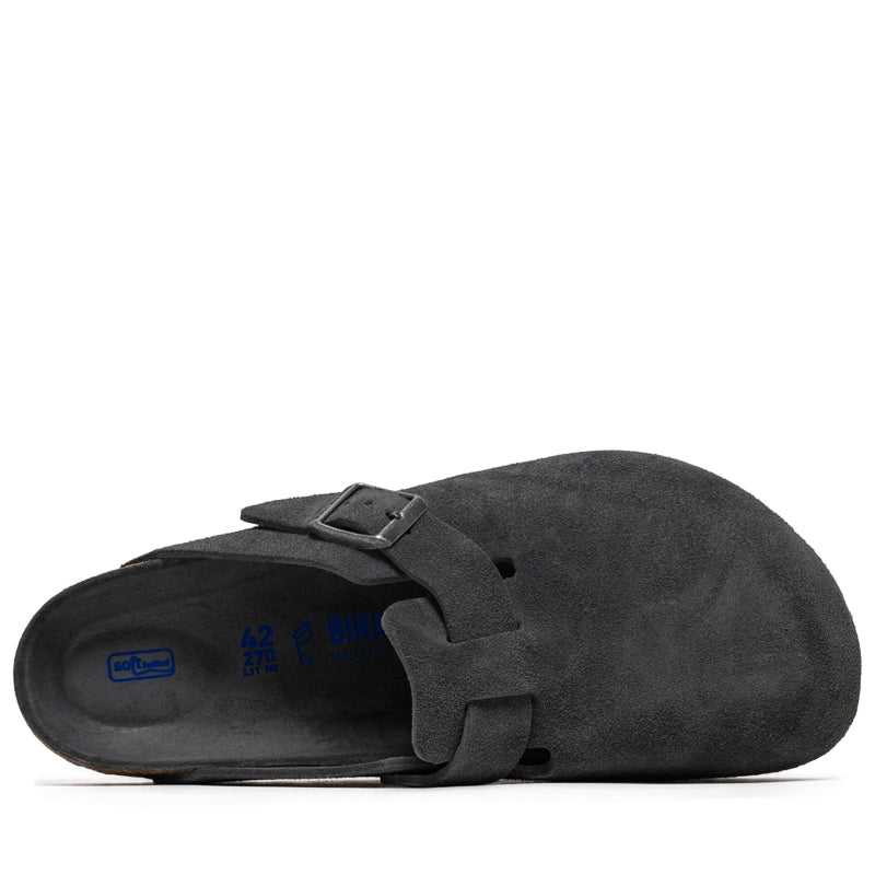 Birkenstock Boston Soft Footbed Suede - Charcoal