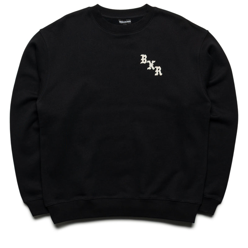 Born x Raised The Town Felt Letter Crewneck - Black