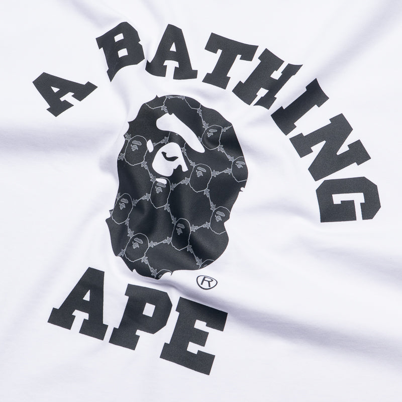 A Bathing Ape College Monogram College Tee - White