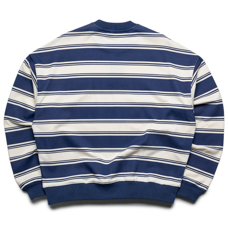 Criminal Damage Striped FC Sweatshirt - Navy/Cream
