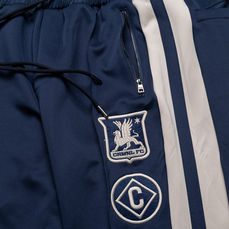 Criminal Damage Panel FC Track Pants - Navy/Cream