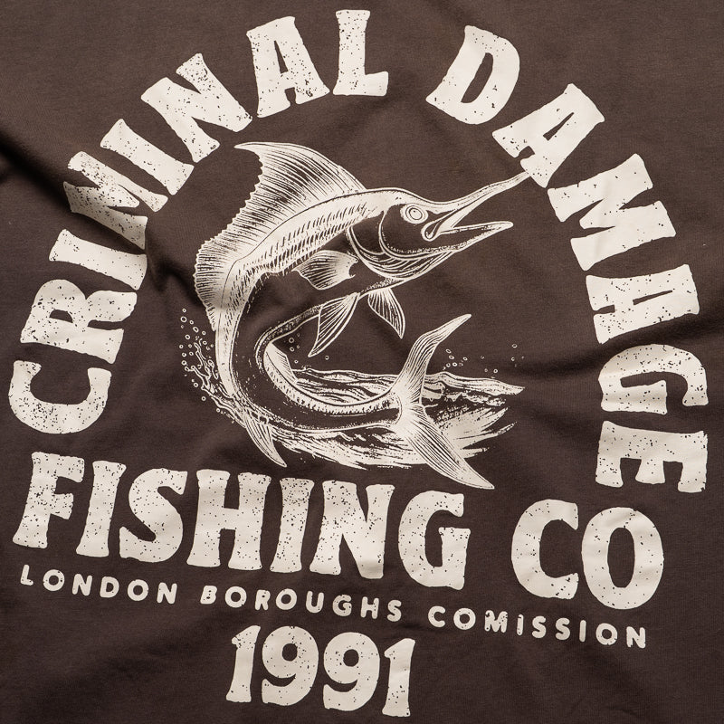 Criminal Damage Fishing Company Tee - Brown