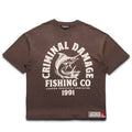 Criminal Damage Fishing Company Tee - Brown
