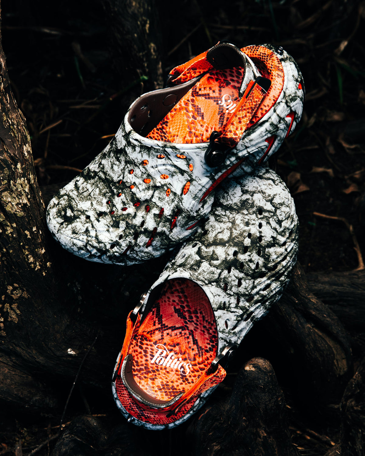 Politics x Crocs Echo II 'Watch Your Step' - Espresso/Multi