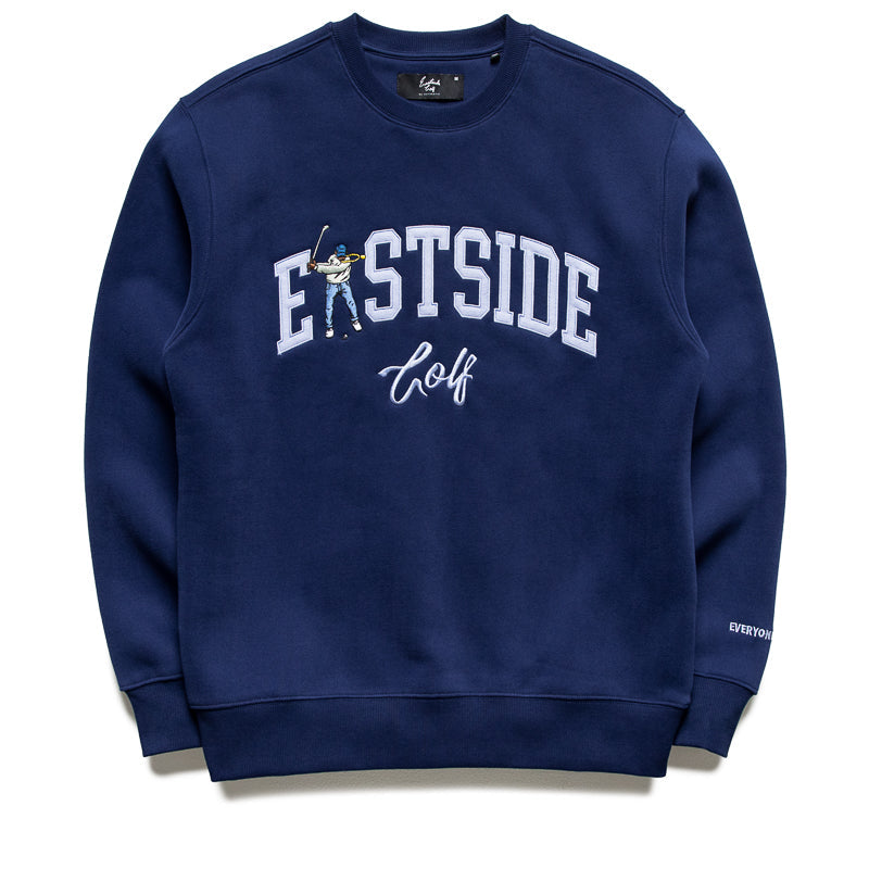 Eastside Golf Luxe Fleece Crew - Blue Void