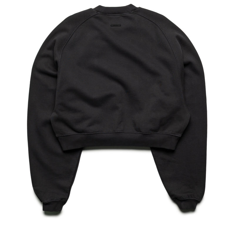 Women's Fear Of God Essentials Campus 90's Cropped Raglan Crewneck - Faded Black