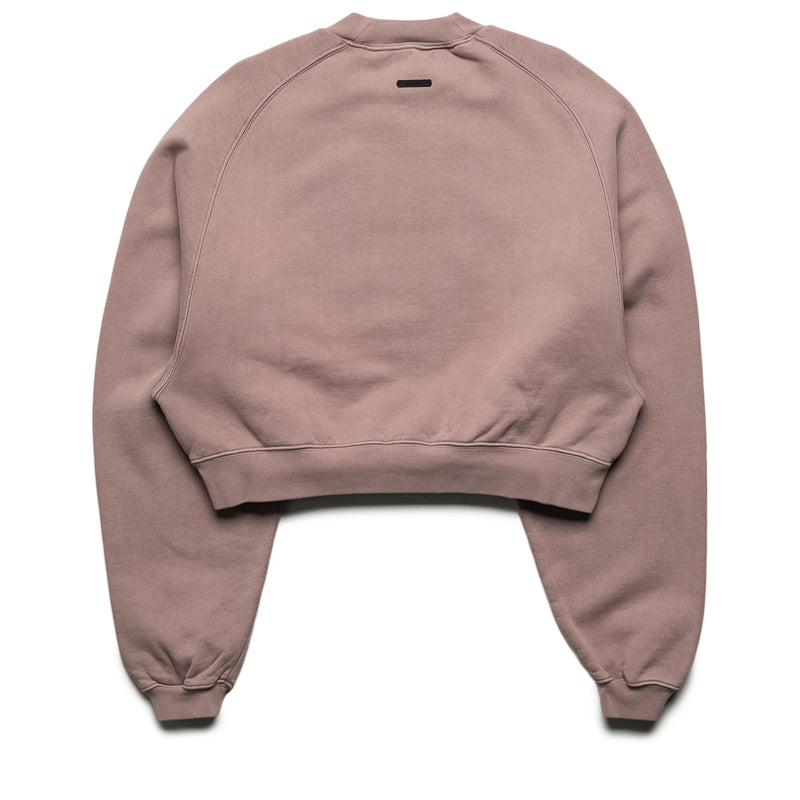 Women's Fear Of God Essentials Campus 90's Cropped Raglan Crewneck - Faded Mauve