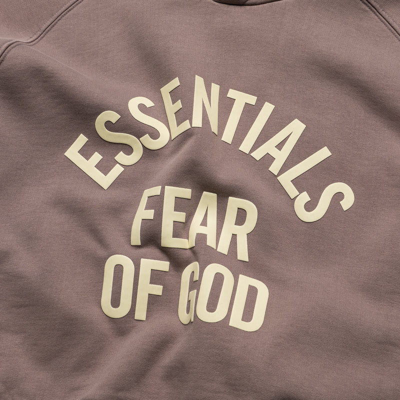 Women's Fear Of God Essentials Campus 90's Cropped Raglan Hoodie - Faded Mauve