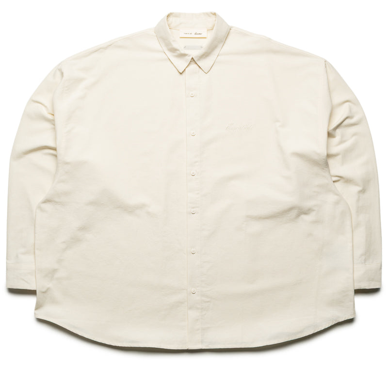 Fear Of God Essentials Signature Button Up Shirt - Ivory