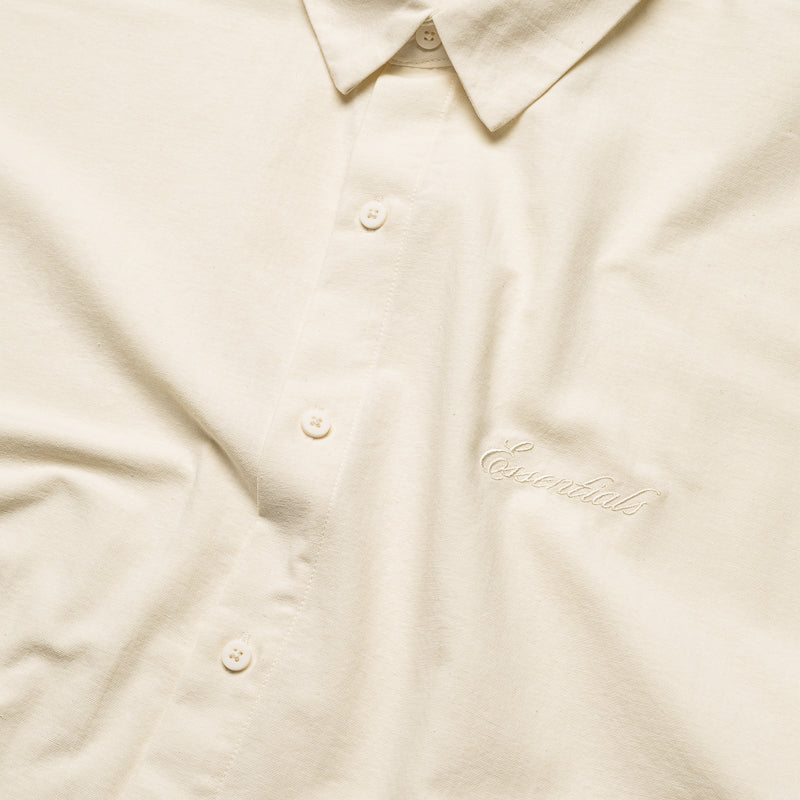 Fear Of God Essentials Signature Button Up Shirt - Ivory