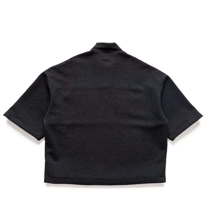 Fear Of God Essentials Cropped Paneled Polo - Iron Grey Heather/Seal Heather