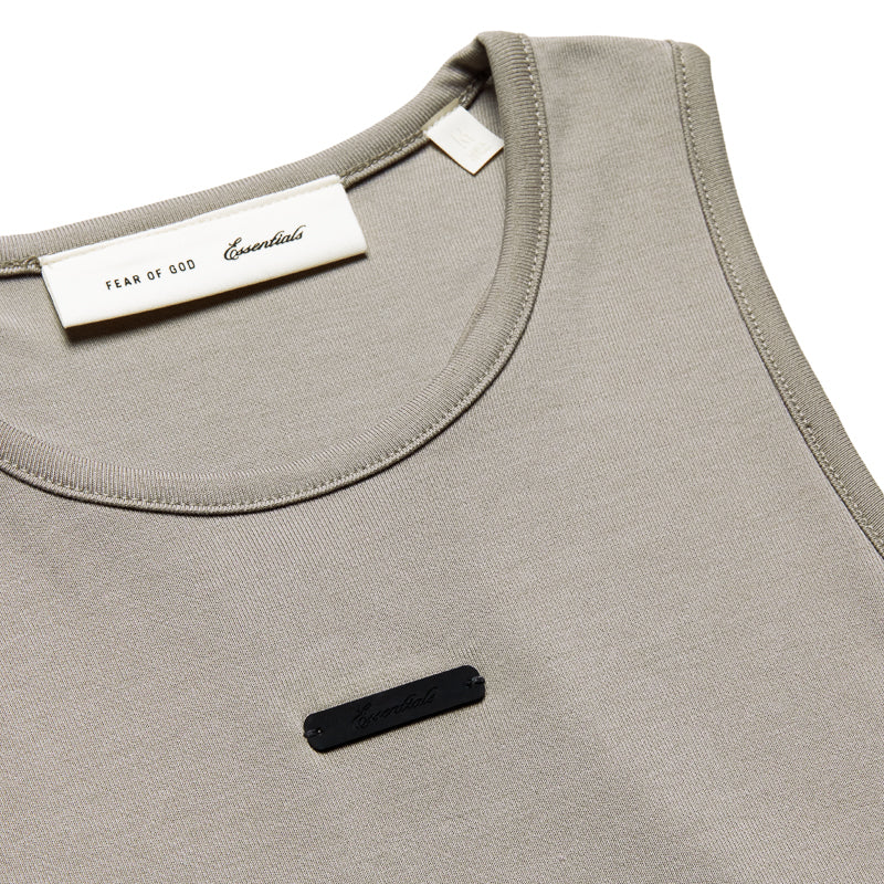 Women's Fear Of God Essentials Soft Rib Racerback Dress - Seal