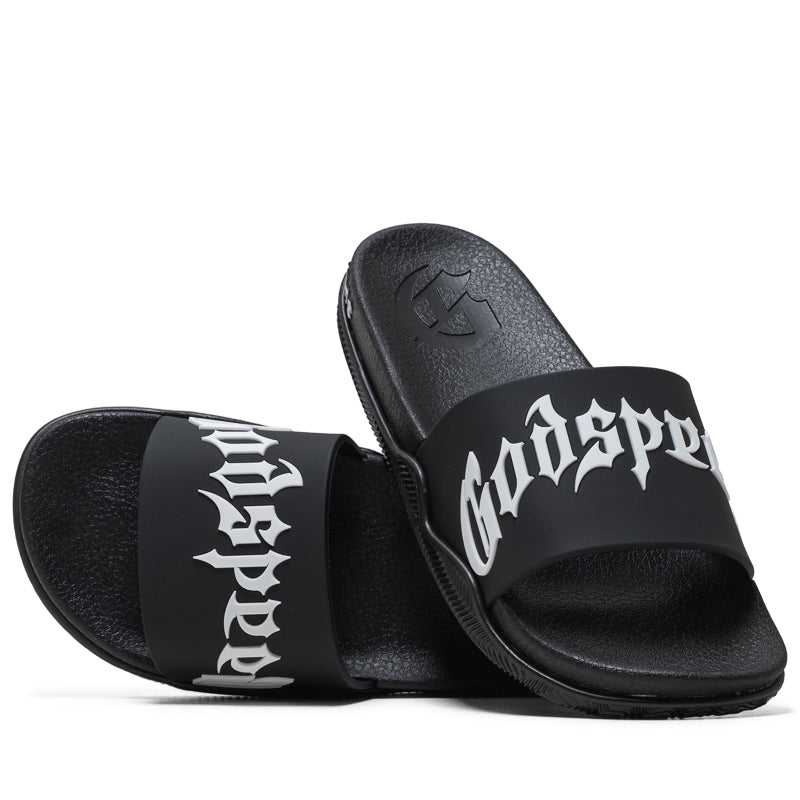 Godspeed New York OG Logo Slides V2 - Black