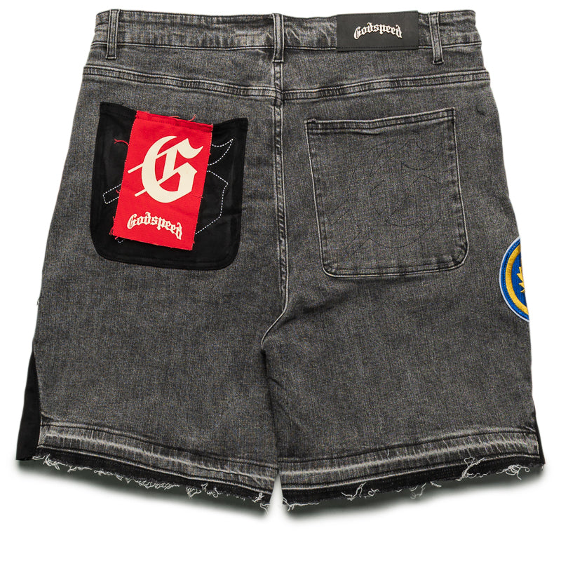 Godspeed New York Patchwork Denim Shorts V2 - Grey MIA
