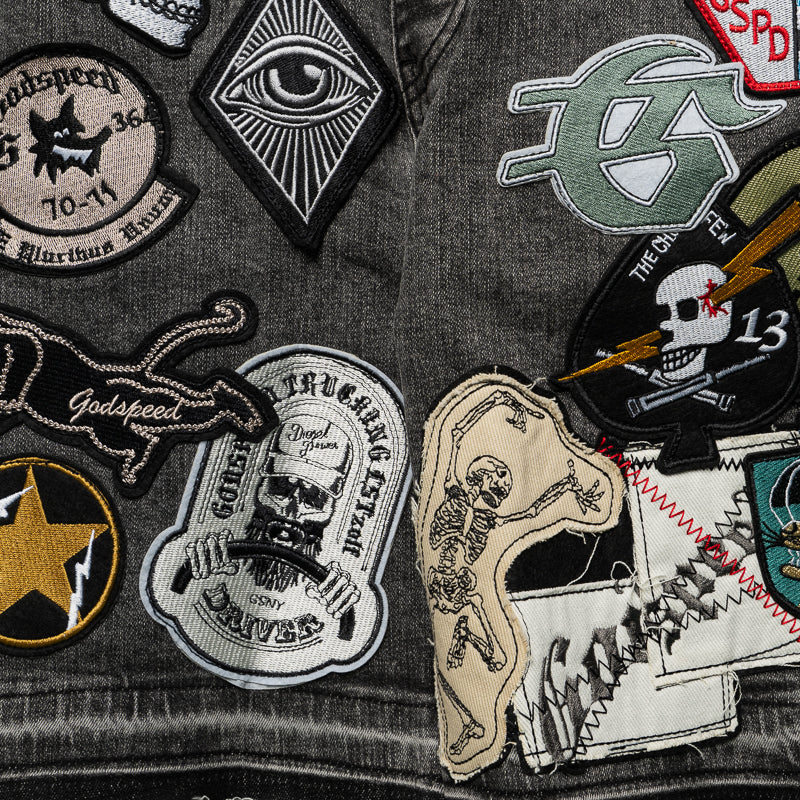 Godspeed New York Patchwork Denim Shorts V2 - Grey MIA