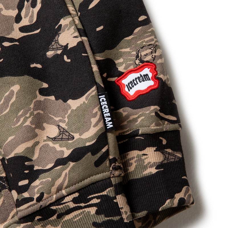 Ice Cream Tiger Hoodie - Camo