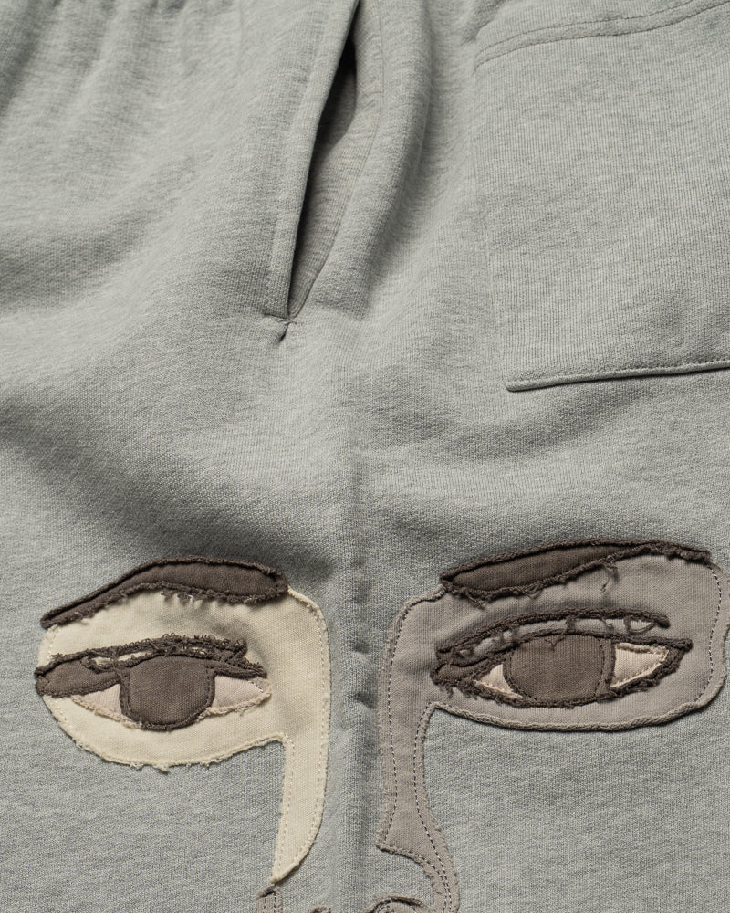KidSuper Face Sweatpants - Stone Grey