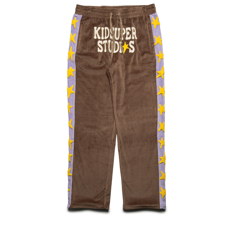 KidSuper Velour Stars Pants - Brown