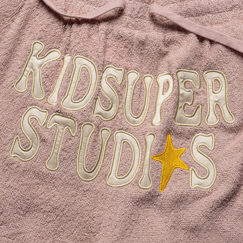 KidSuper Terrycloth Stars Shorts- Pastel Pink