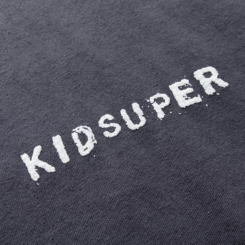 KidSuper Low Center Mini Logo Tee - Washed Black