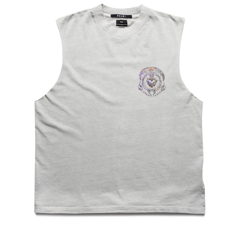 Ksubi Anguish Cut Off Tank - Krete Grey