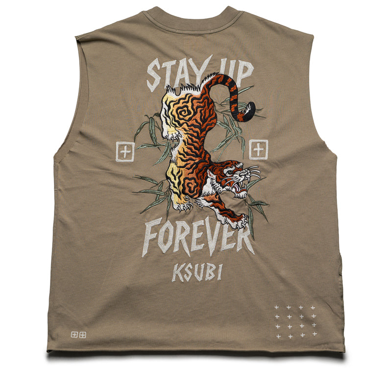 Ksubi Cut Off Ekcess Tank - Synth Green