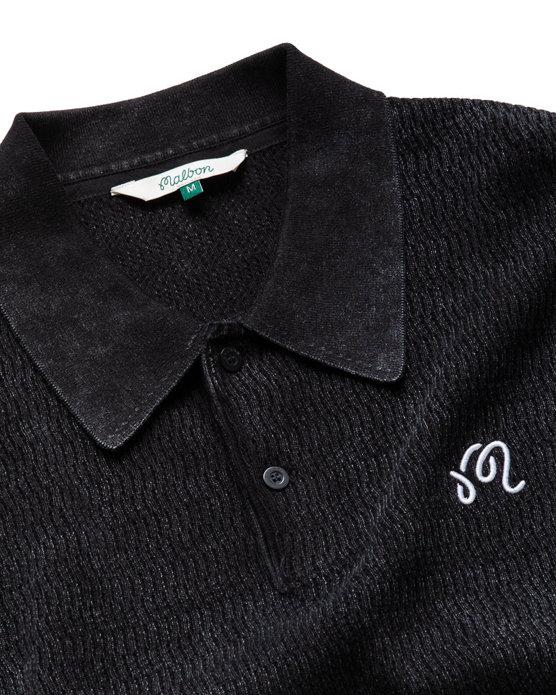 Malbon Golf Brickwork Polo - Black