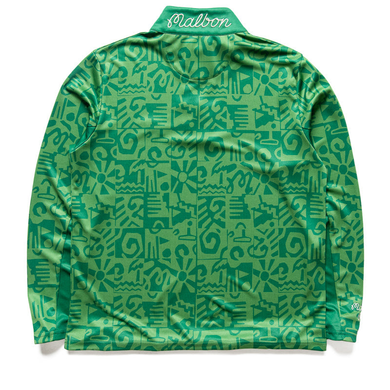 Malbon Golf Capo Performance Quarter Zip - Kelly Green