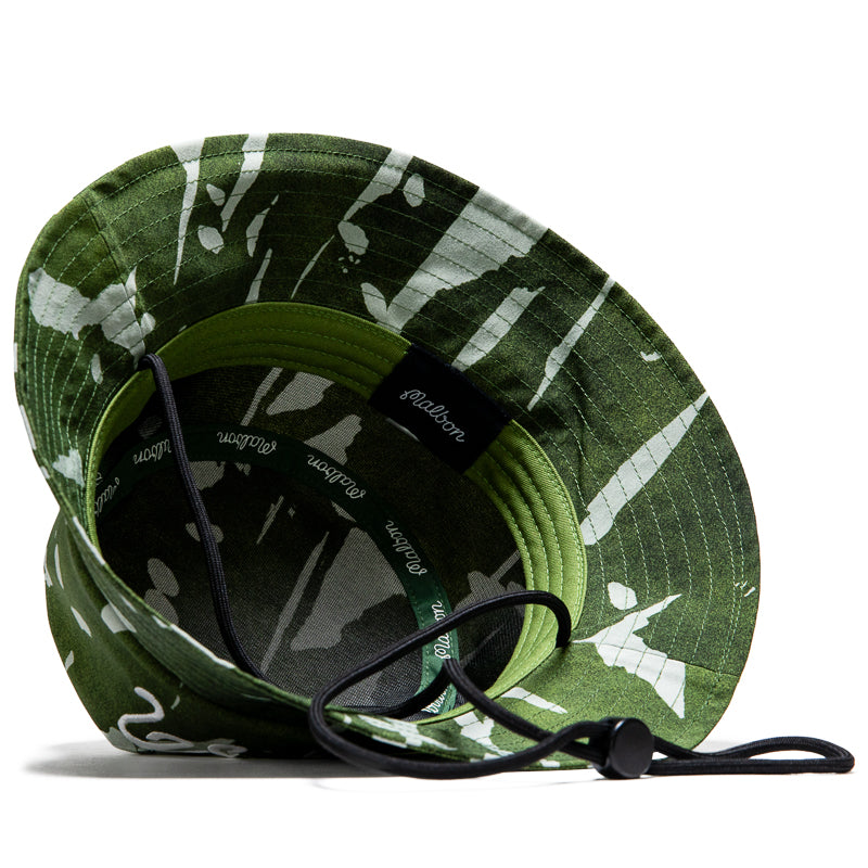 Malbon Golf Inkwash Bucket Hat - Olive