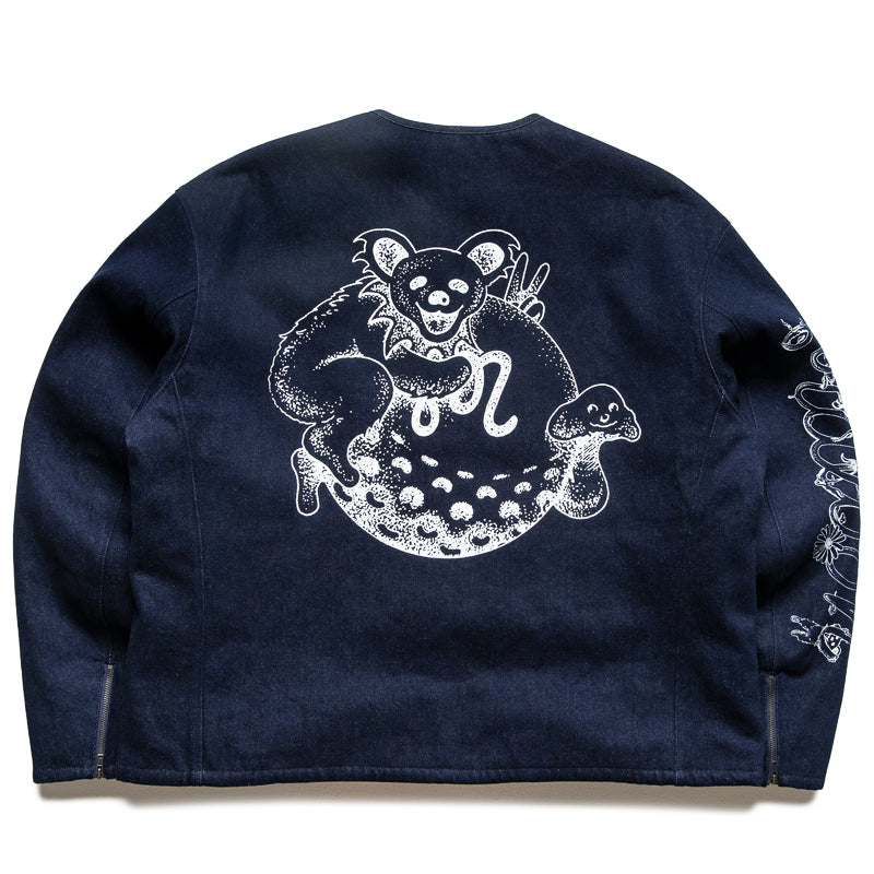 Malbon Golf x Grateful Dead Moto Jacket - Denim
