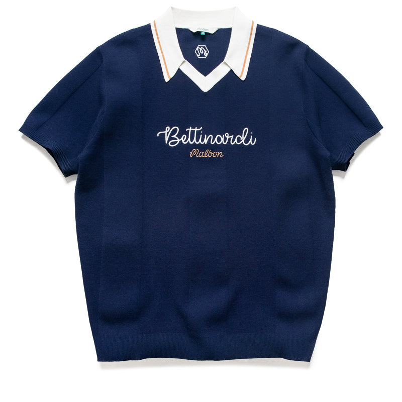 Malbon Golf x Bettinardi Knit Polo - Maritime Blue