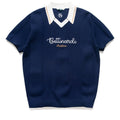 Malbon Golf x Bettinardi Knit Polo - Maritime Blue