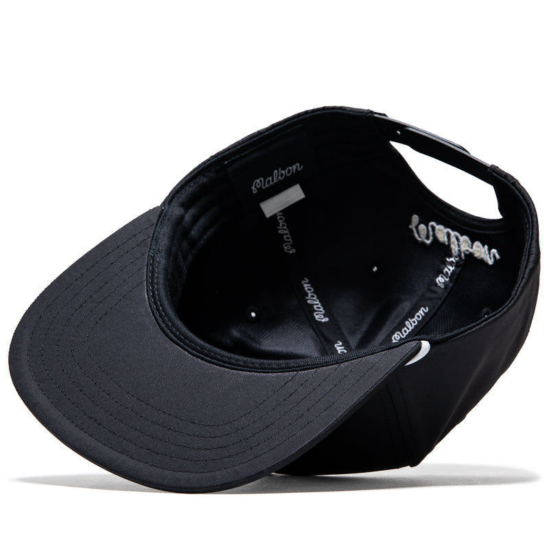 Malbon Golf Evergreen Poly Rope 5 Panel Hat - Black