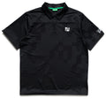Malbon Golf Performance Mesh Paneled Polo - Black